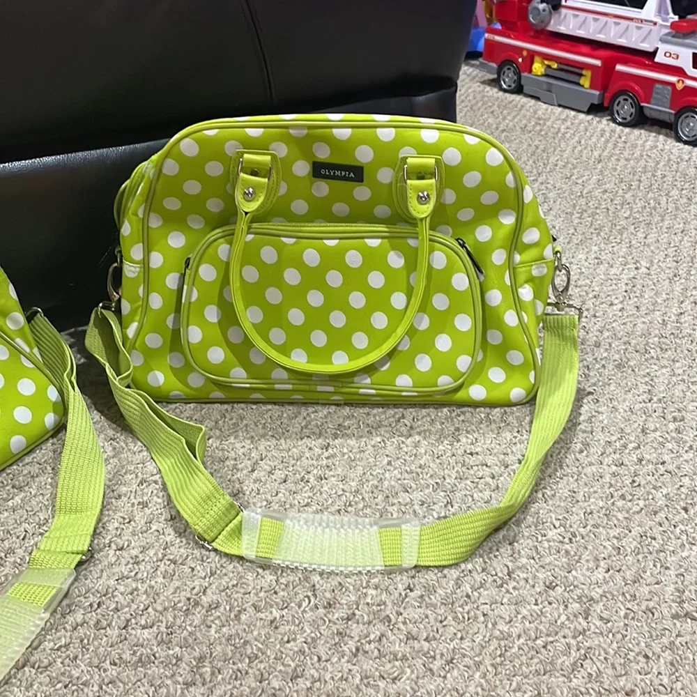 Green Polka Dot Storage Travel Bags